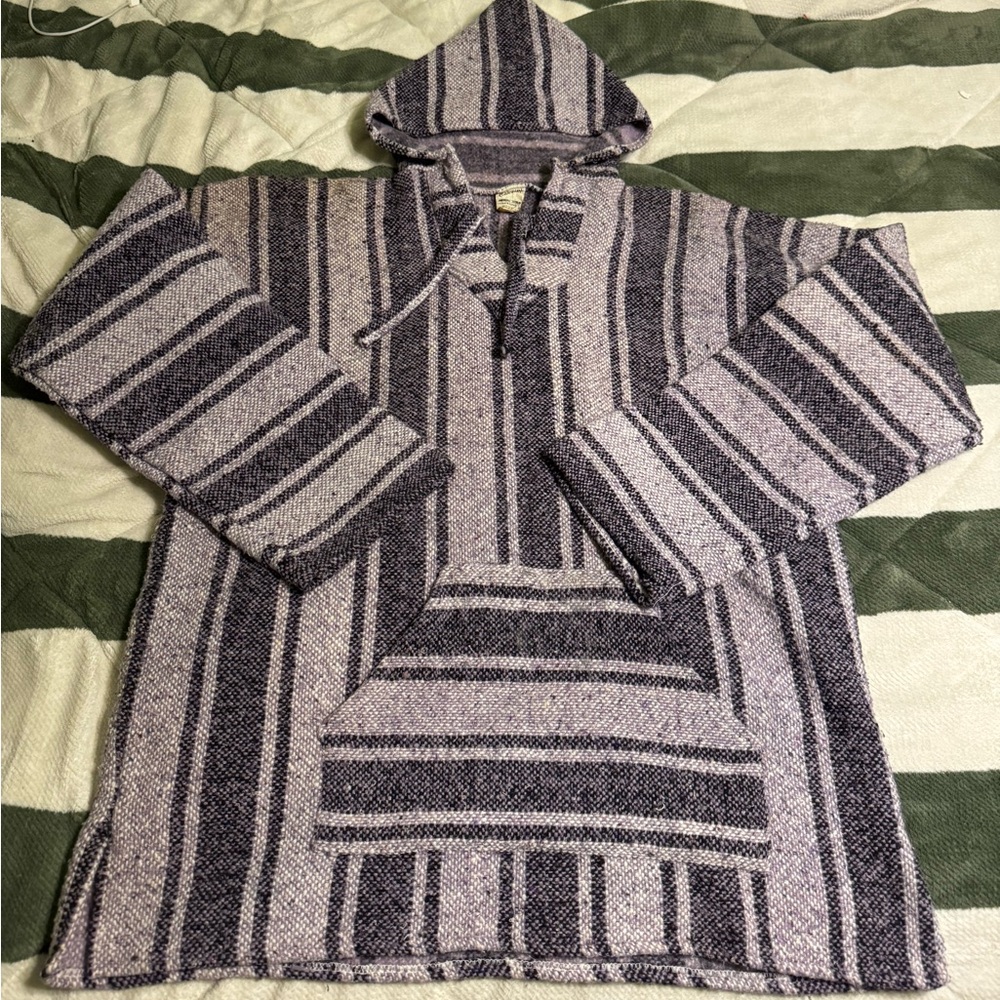 Vintage Striped Purple Baja Hoodie